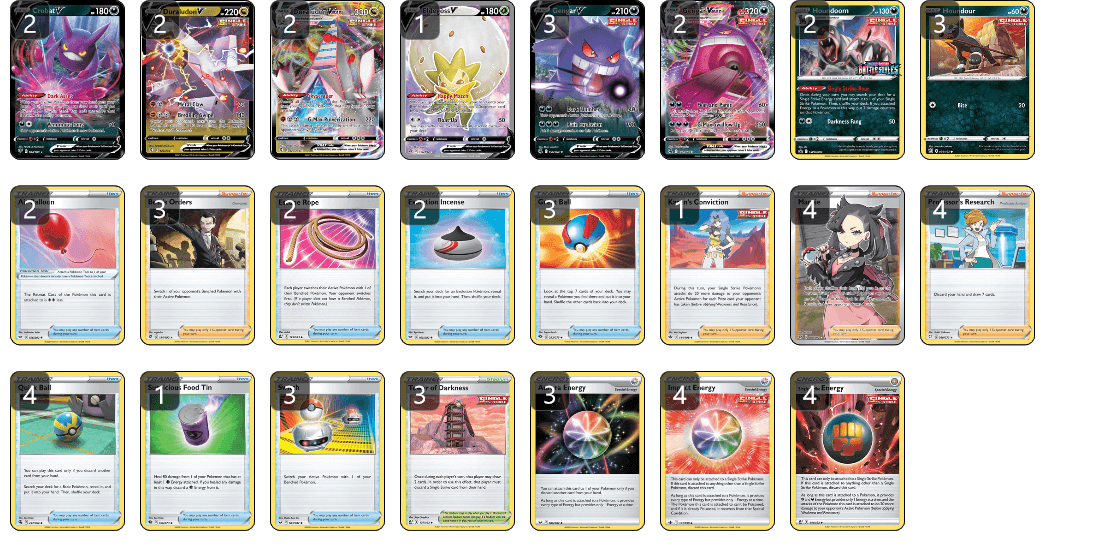 Gengar VMAX/Duraludon VMAX deck Single Strike Mayhem! PokemonCard